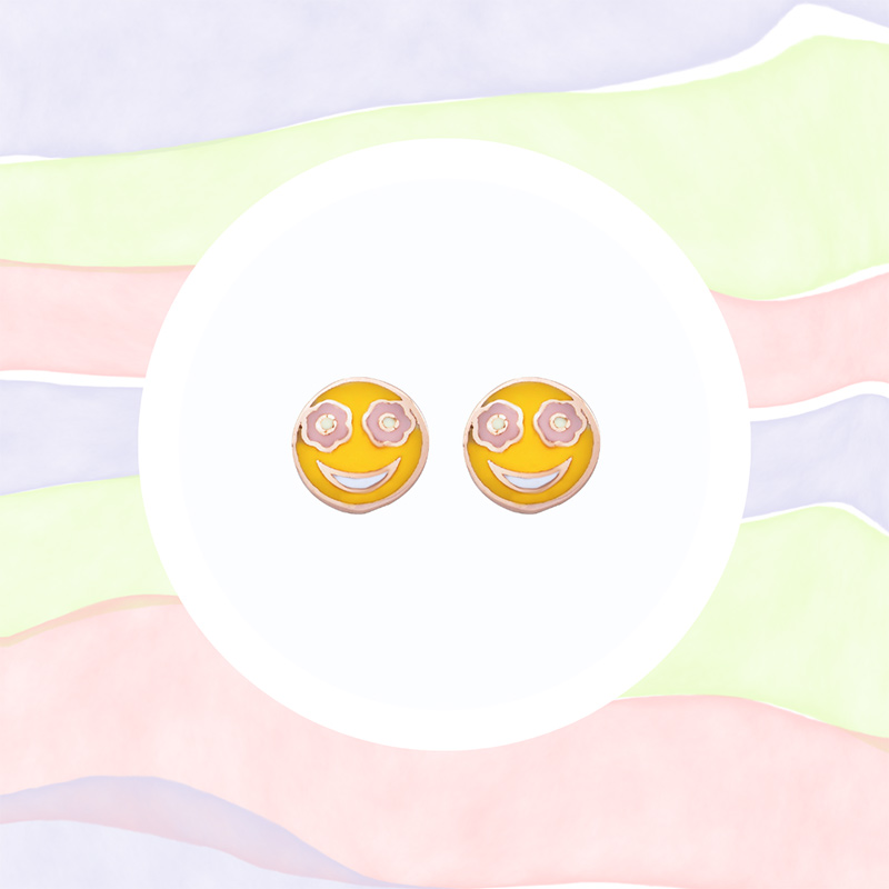 Yellow Emoji Smiley Earrings